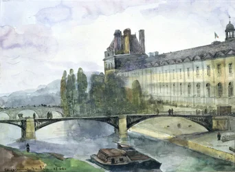 Vista del Pabellón de Flore del Louvre, 1844